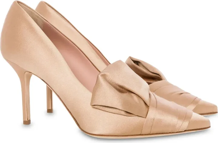 Pleated Satin Pumps - Image 2