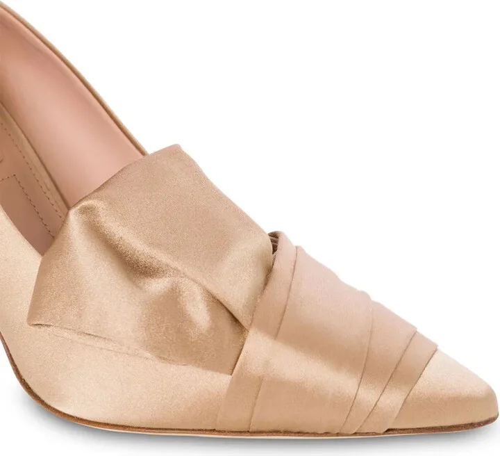 Pleated Satin Pumps - Image 5