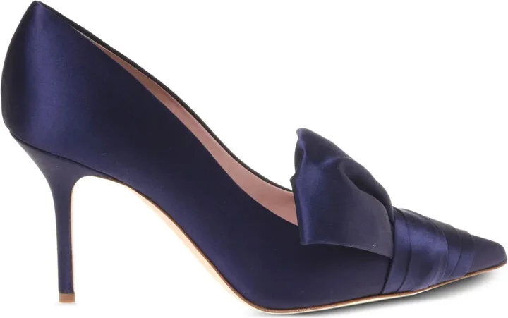 Pleated Satin Pumps