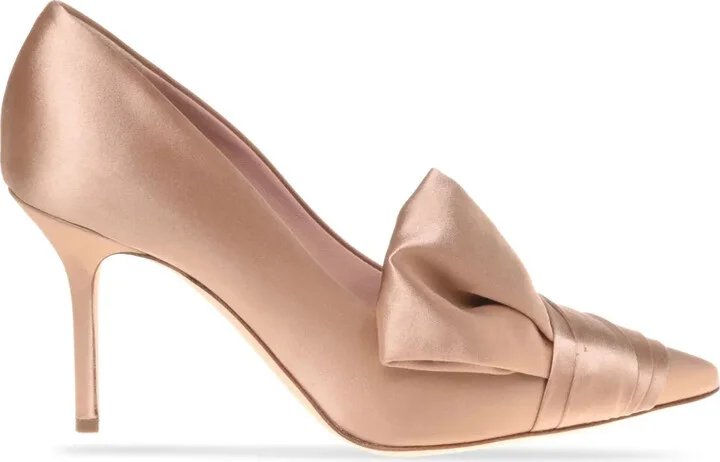 Pleated Satin Pumps