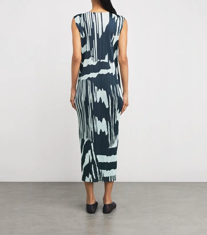 Pleats Please Issey Miyake Pleated Refraction Midi Dress - Image 3