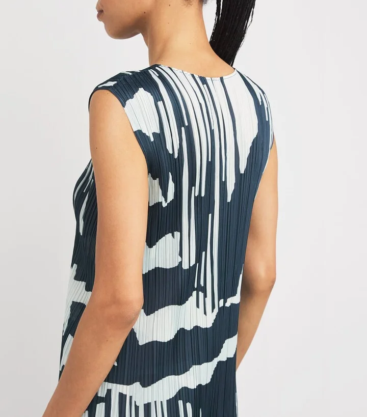 Pleats Please Issey Miyake Pleated Refraction Midi Dress - Image 4