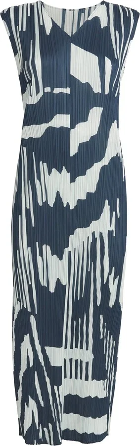 Pleats Please Issey Miyake Pleated Refraction Midi Dress