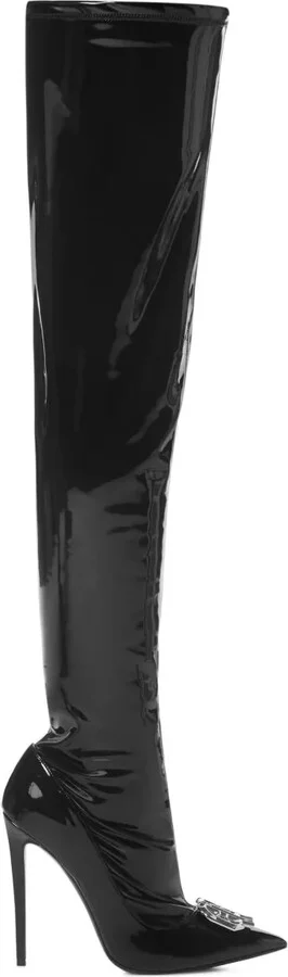 Plein latex boots