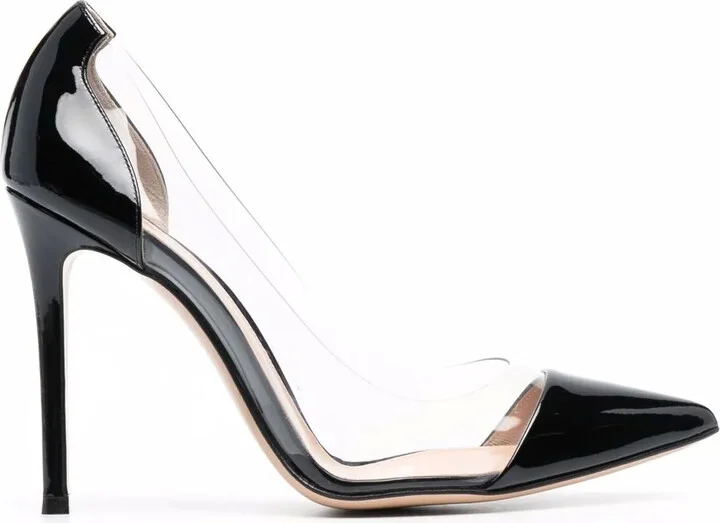 Plexi 105mm patent leather pumps
