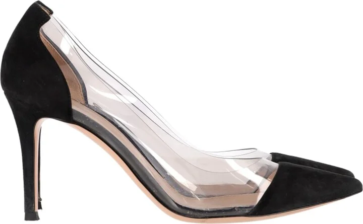 Plexi 85 PVC Pumps in Black Suede
