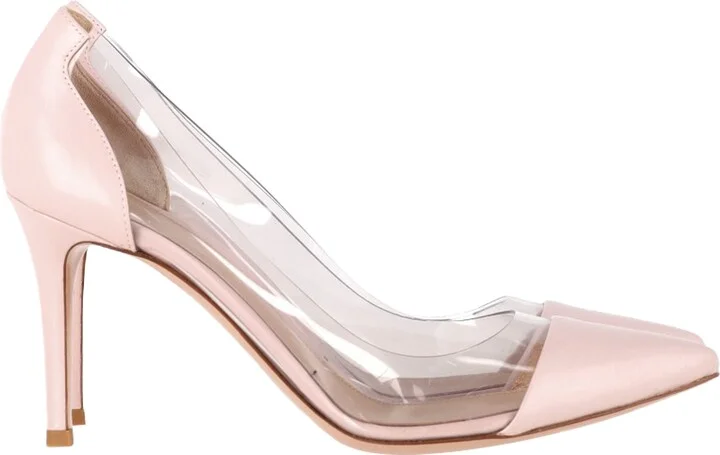 Plexi 85 PVC Pumps in Pink Leather