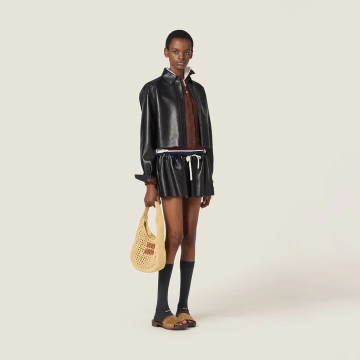 Plongé nappa leather miniskirt - Image 2