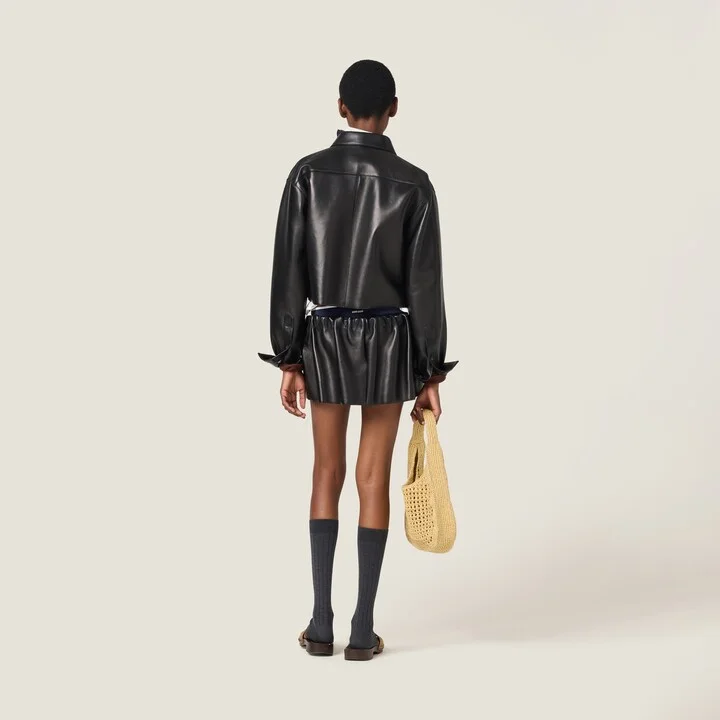 Plongé nappa leather miniskirt - Image 3