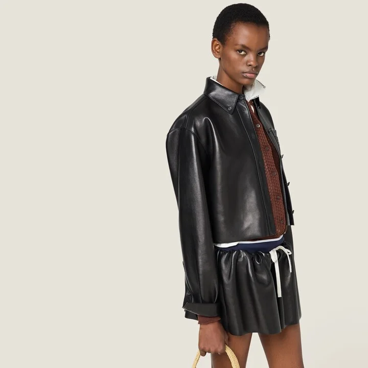 Plongé nappa leather miniskirt - Image 5