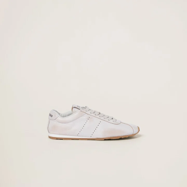 Plume bleached nappa leather sneakers - Image 2