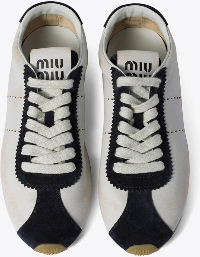 Plume Leather Low-Top Sneakers - Image 3