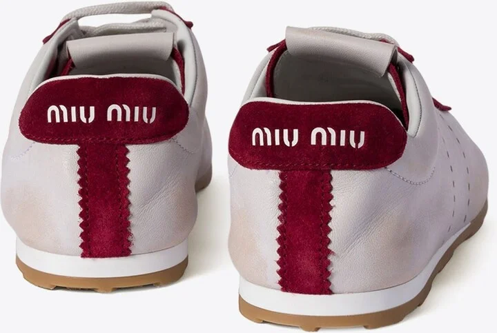 Plume Leather Low-Top Sneakers - Image 2
