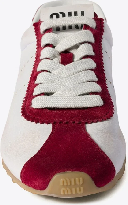 Plume Leather Low-Top Sneakers - Image 3