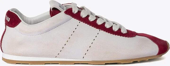 Plume Leather Low-Top Sneakers