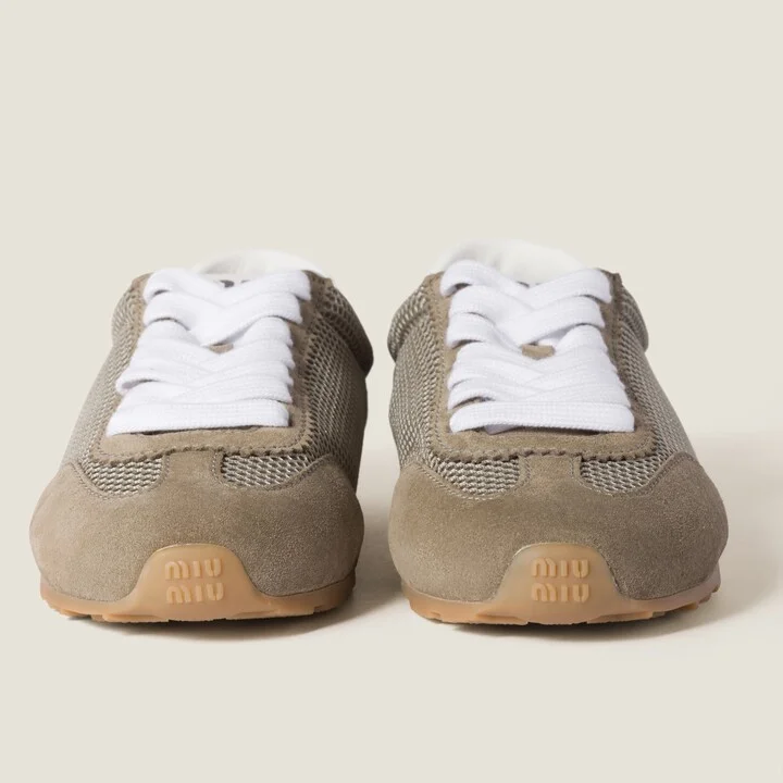 Plume mesh and suede sneakers - Image 4