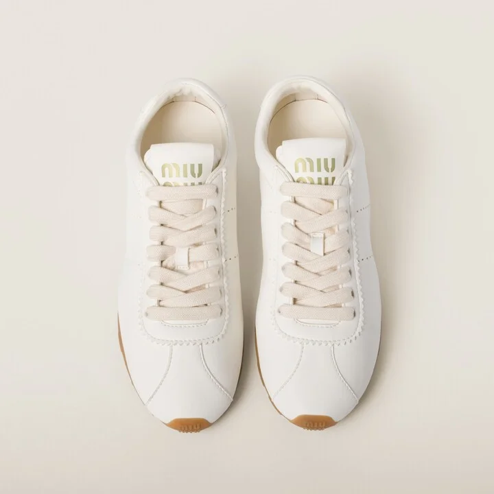 Plume nappa leather sneakers - Image 4