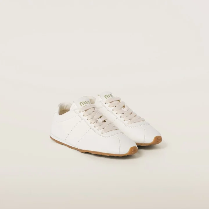 Plume nappa leather sneakers