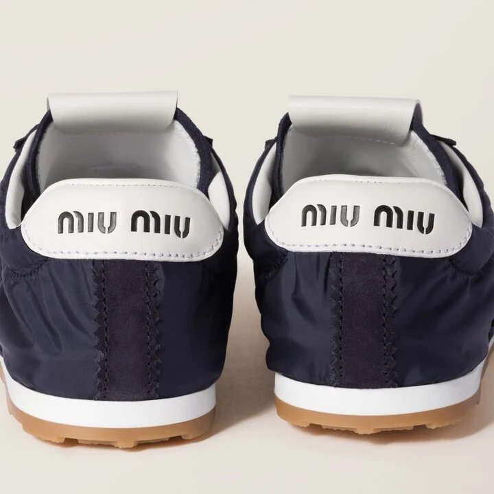 Plume technical fabric and suede sneakers - Image 3