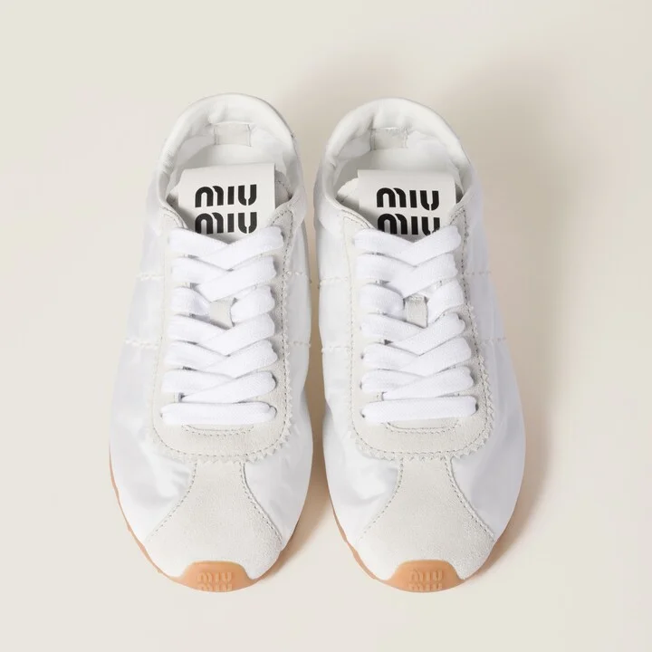 Plume technical fabric and suede sneakers - Image 4