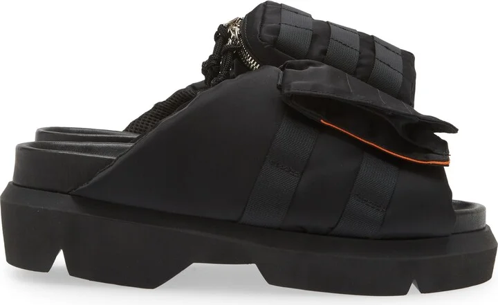 Pocket Mismatched Slide Sandals - Image 3