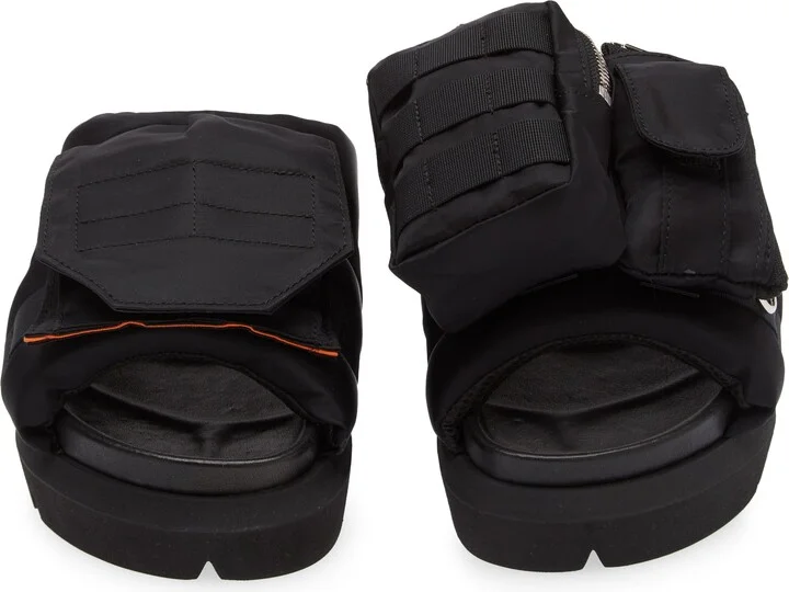 Pocket Mismatched Slide Sandals - Image 4