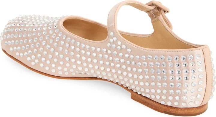 Pointe Crystal Embellished Mary Jane Flat - Image 2