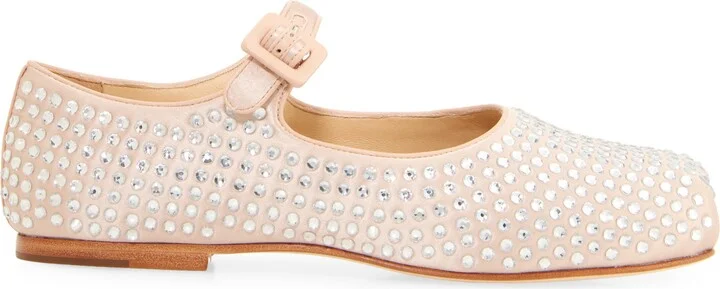 Pointe Crystal Embellished Mary Jane Flat - Image 3