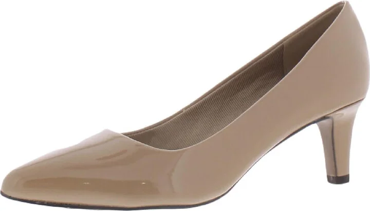 Pointe Womens Patent Padded Insole Heels