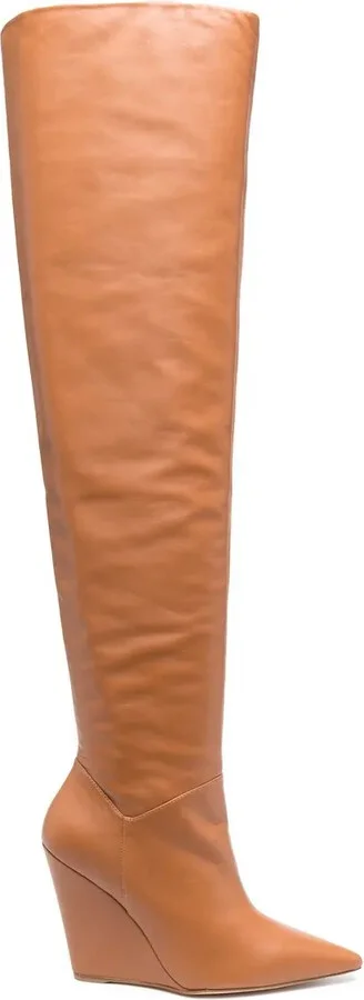 Pointed 115mm Leather Boots