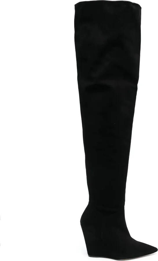 Pointed 115mm Leather Boots
