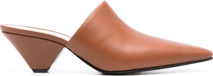 Pointed 55mm Leather Mules