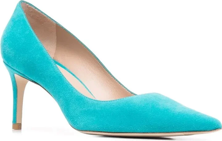Pointed 70mm Suede Pumps - Image 2