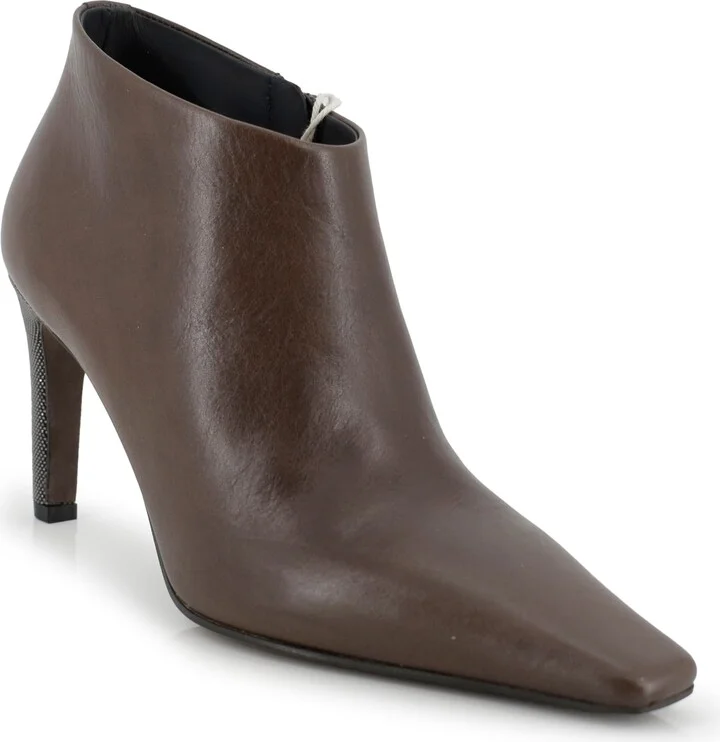 Pointed Ankle Boots With Glittery Heels - Image 2