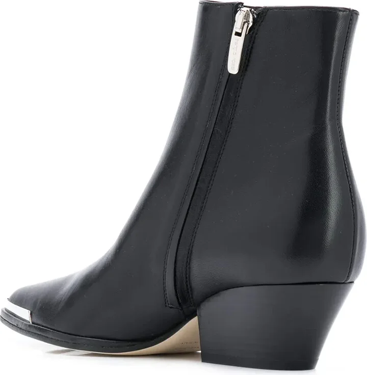 Pointed Contrast-Cap Boots - Image 3