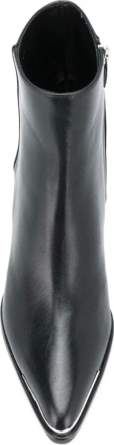 Pointed Contrast-Cap Boots - Image 4