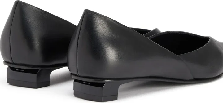 Pointed Flat Leather Pumps - Image 3