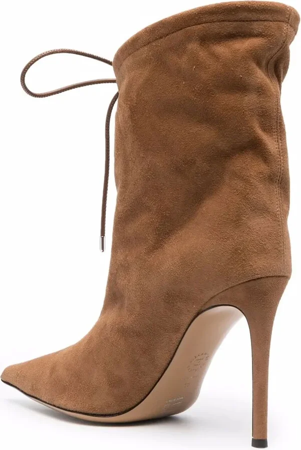 Pointed Lace-Up Boots - Image 3