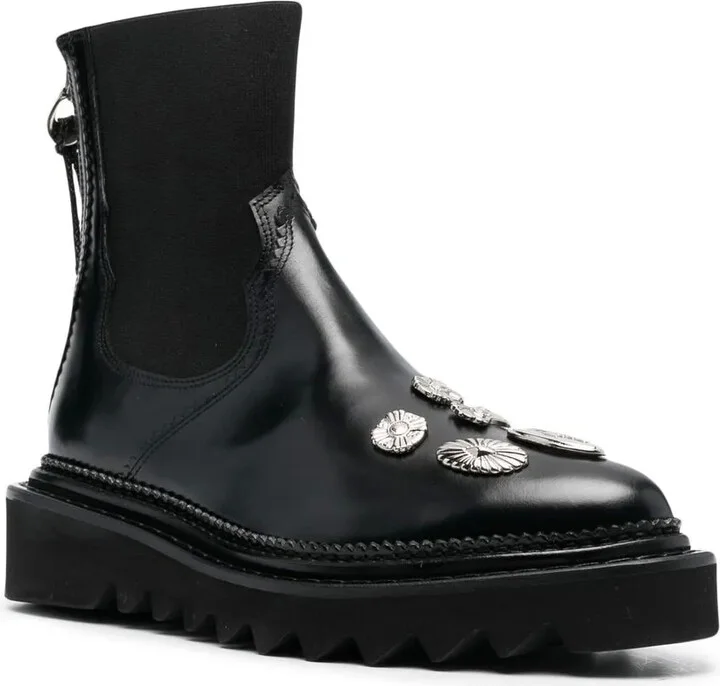 Pointed Leather Ankle Boots - Image 2