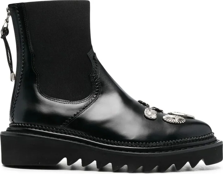 Pointed Leather Ankle Boots