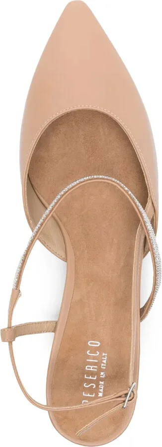 Pointed Leather Ballerina Shoes - Image 4