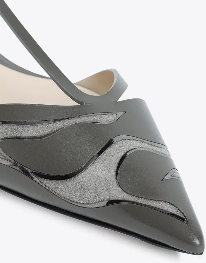 Pointed Leather Ballet Flats - Image 3