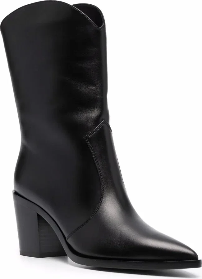 Pointed Leather Boots - Image 2
