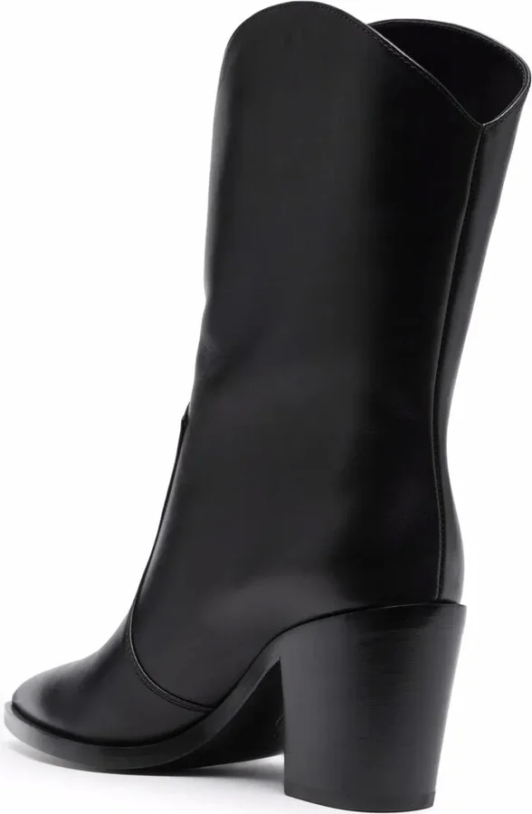 Pointed Leather Boots - Image 3