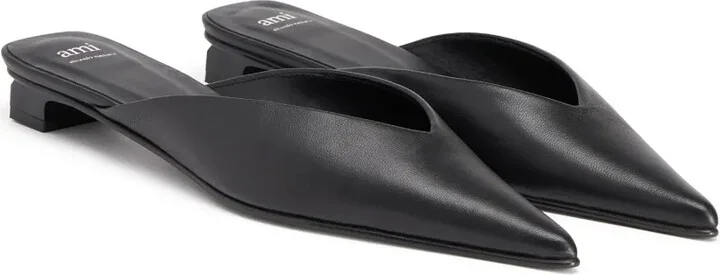 Pointed Leather Mules - Image 2