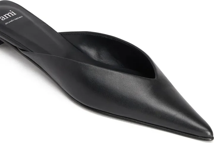 Pointed Leather Mules - Image 4