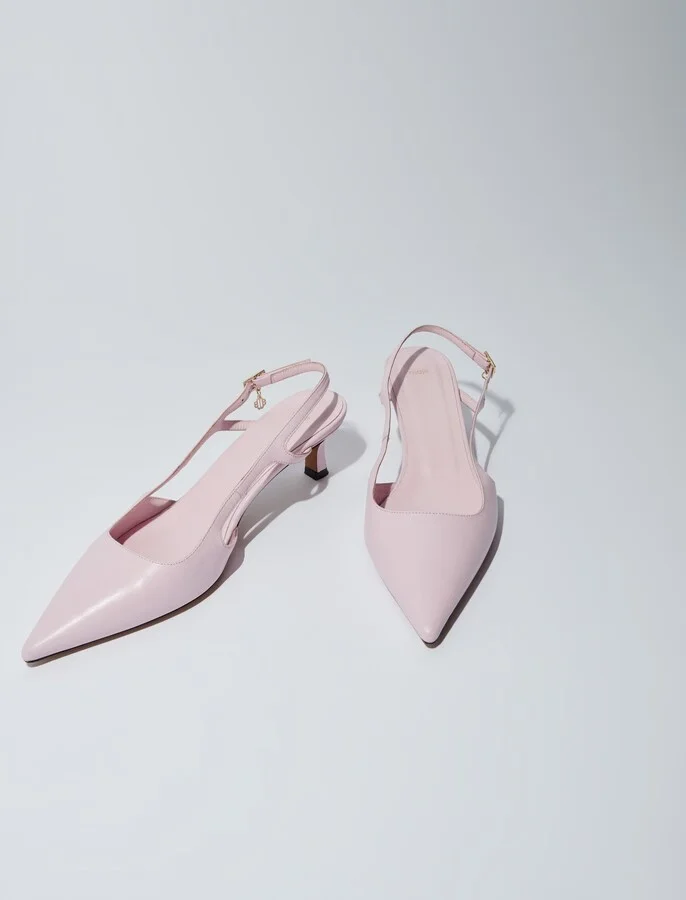 Pointed leather pumps - Image 2