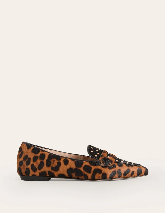 Pointed Loafers, Black and Camel Spot - Image 2