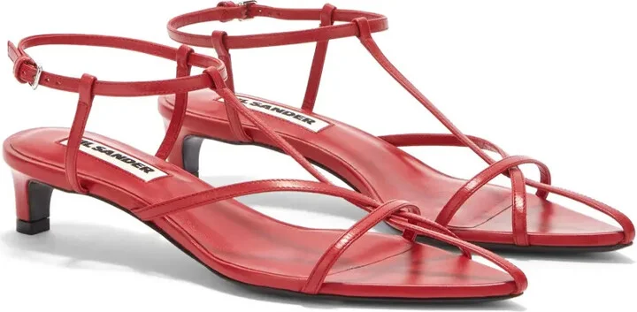 Pointed Open-Toe Leather Sandals - Image 2