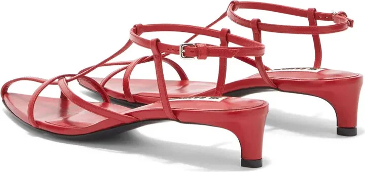 Pointed Open-Toe Leather Sandals - Image 3